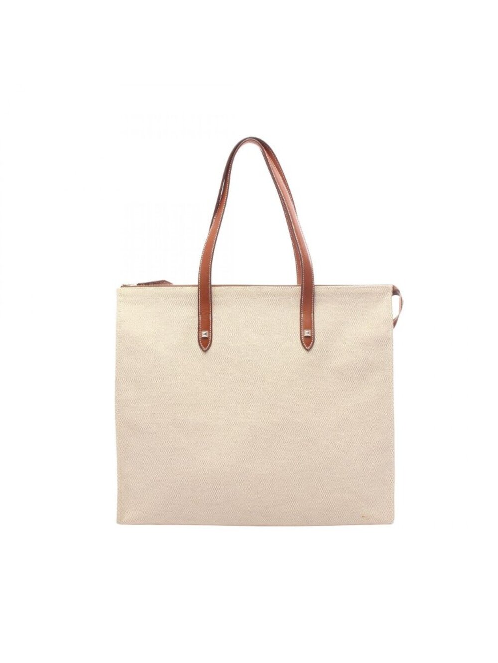 Hermes Tote Cabas Mirror MM Ecru Fauve